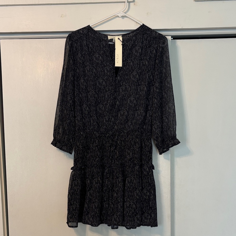Pinch Black and White Long Sleeve Dress